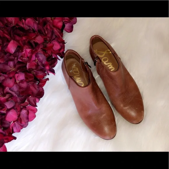 SAM EDELMAN Petty Leather Ankle Booties - Picture 3 of 7